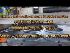 Three-station positive and negative pressure thermoforming machine