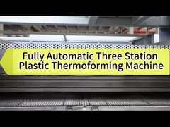 Fully automatic three-station thermoforming machine