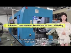 Fully automatic 3 station thermoforming machine