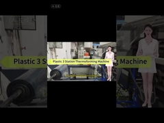 Fully automatic plastic 3 station thermoforming machine