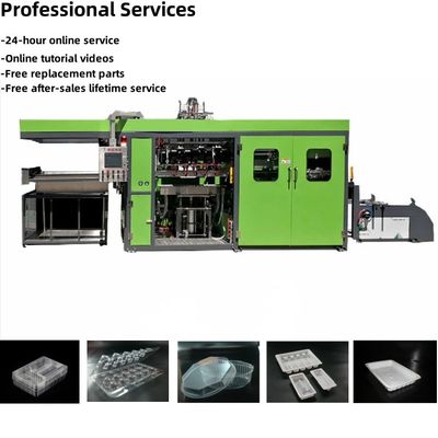 Egg Tray Production vacuum forming machine High Automation 0.12mm-2mm Material Thickness 3000kg Machine Weight