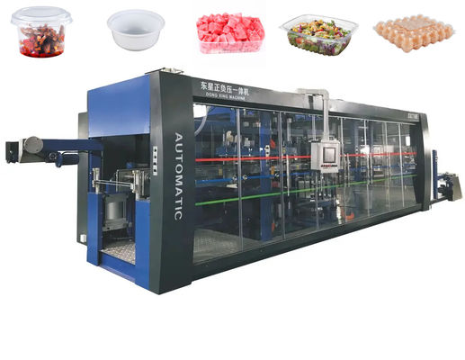 Fully Automatic Plastic Tray Thermoforming Machine 710mm Forming Length for Disposable Plastic Containers