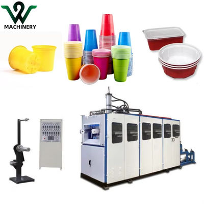 Fully Automatic Plastic Thermoforming Machine For Disposable Plastic Cup Plastic Pizza Box Biscuit Box Cake Box