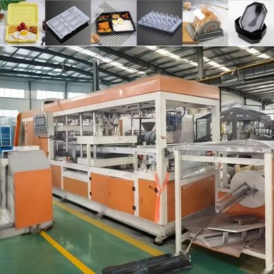 Fully automatic three-station thermoforming machine