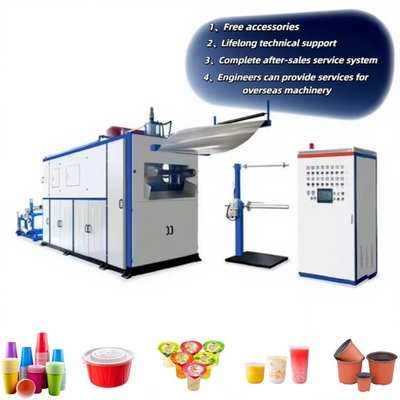 Plastic Cup Making Machine 4100x1500x2200mm with PLC Control