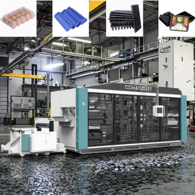 Fully Automatic Disposable Lunch Box Making Machine with 6 Months Warranty and Max Forming Area 750×600mm High Efficiency Plastic Vacuum Forming Machine